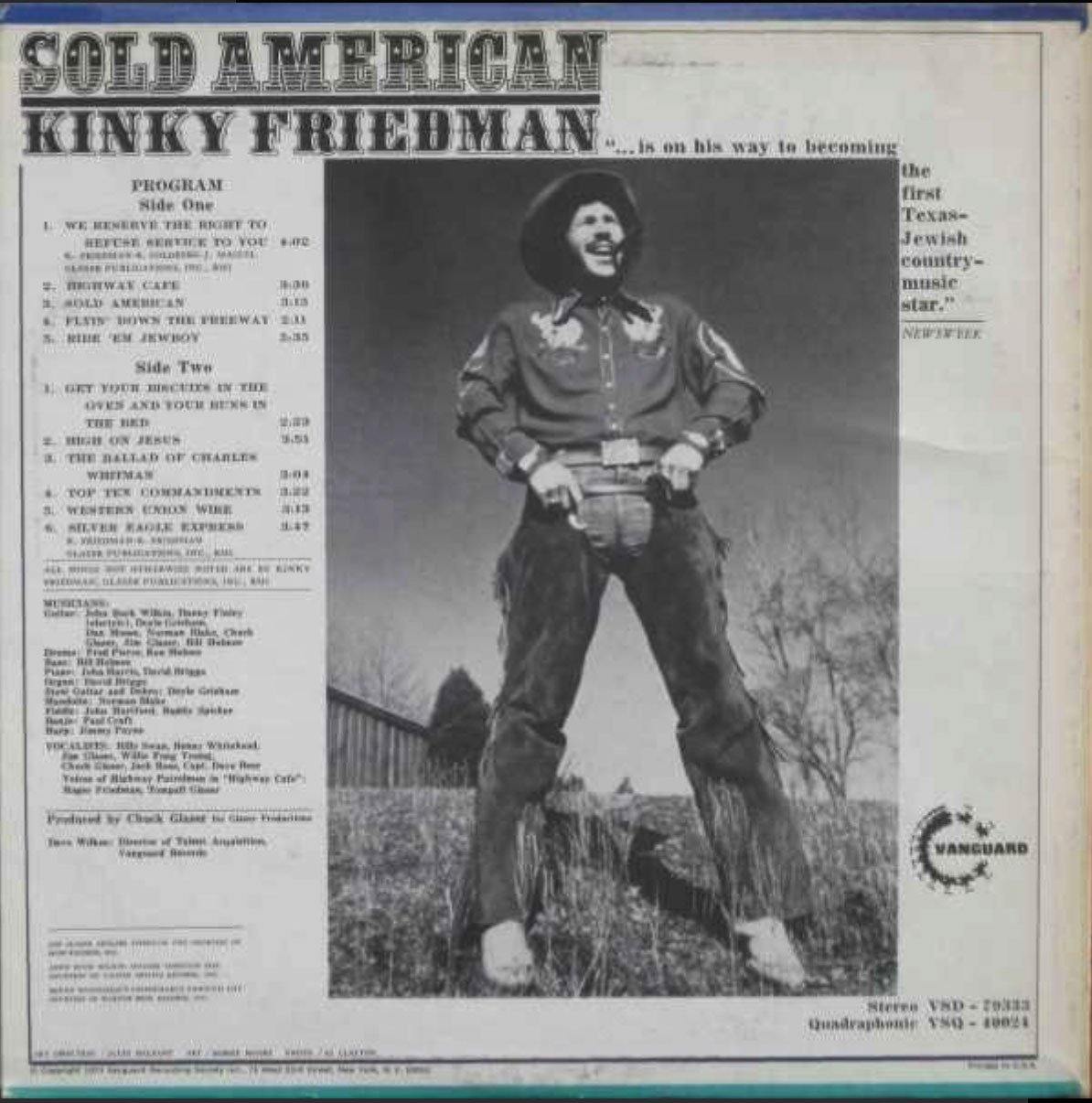 KINKY FRIEDMAN ‎– Sold American - First & US Pressing - VinylPursuit.com