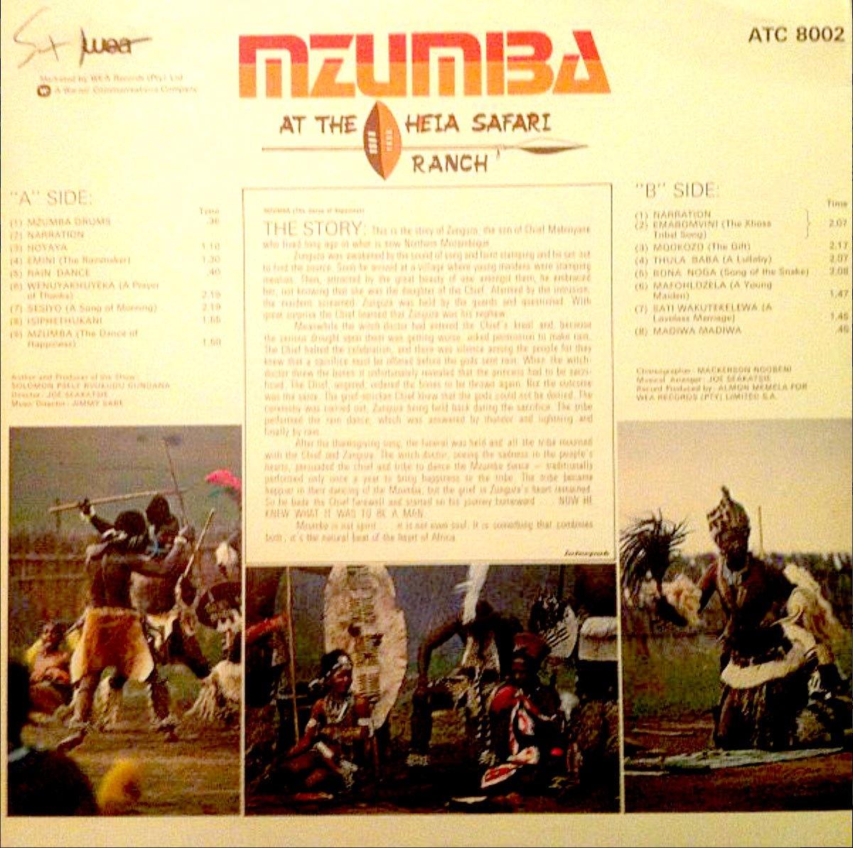 MZUMBA ‎– At The Heia Safari Ranch - South African Pressing, Single Edition - VinylPursuit.com
