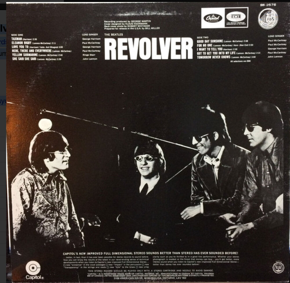 The Beatles- Revolver - Early Canadian Pressing - 1972 Red Labels