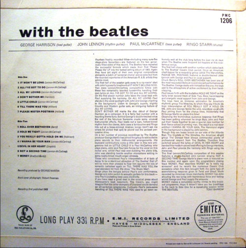 THE BEATLES - With The Beatles - Very early UK Mono Pressing