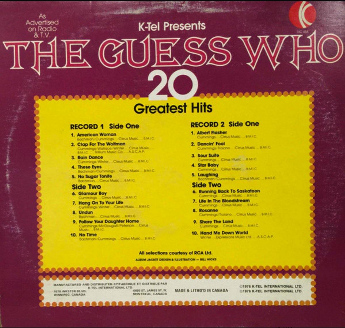 The Guess Who ‎– 20 Greatest Hits - VinylPursuit.com