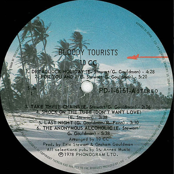 10CC – Bloody Tourists - 1978 VinylPursuit.com