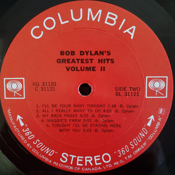 Bob Dylan - Bob Dylan's Greatest Hits Volume II - 1971