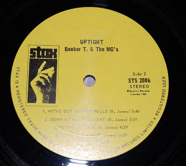 Booker T And The M.G.'s – Uptight - Music From The Score Of The Motion Picture