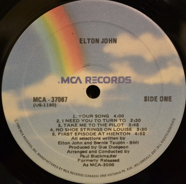 Elton John ‎– Elton John - 1980