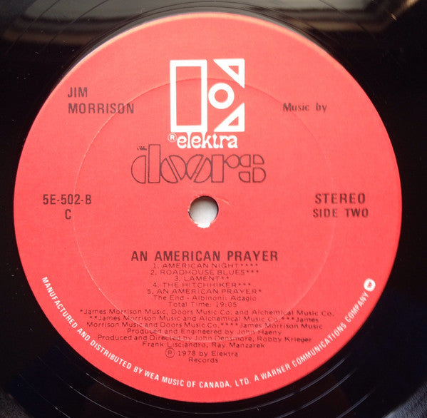 Jim Morrison Music By The Doors – An American Prayer - 1979