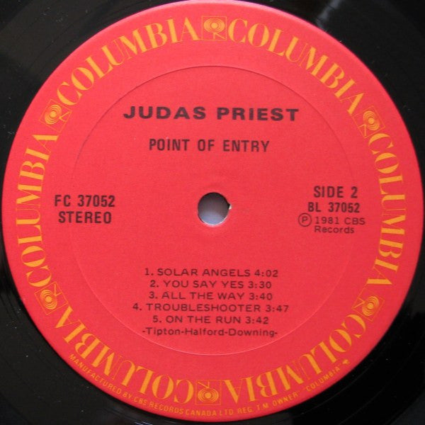 Judas Priest ‎– Point Of Entry - 1981 Original