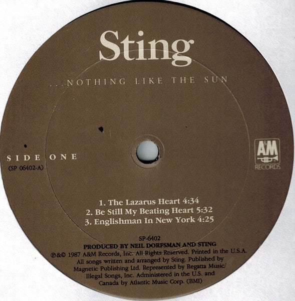 Sting – Nothing Like The Sun - 1987 VinylPursuit.com