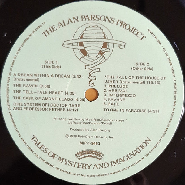 The Alan Parsons Project – Tales Of Mystery And Imagination - Edgar Allan Poe - Rare
