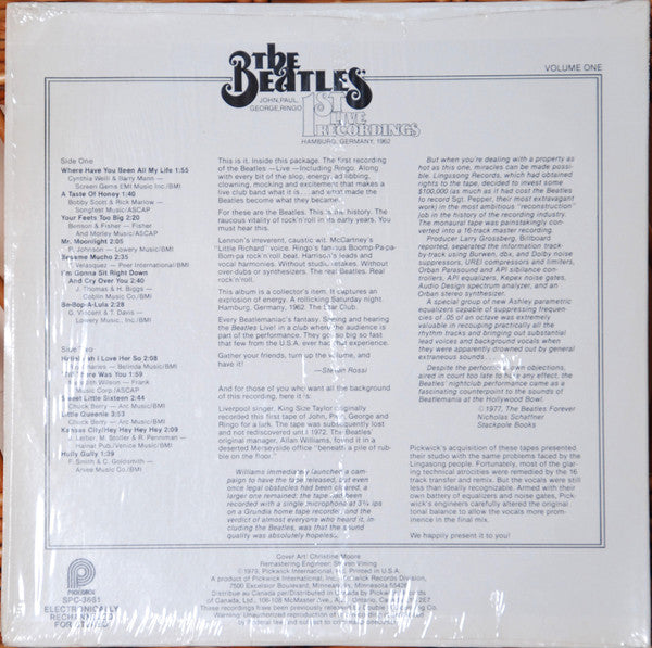 The Beatles – First Live Recordings - Volume One - 1979 in Shrinkwrap!