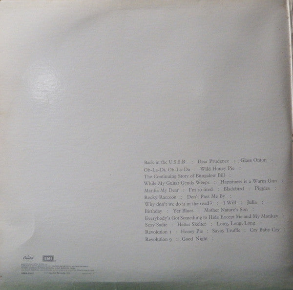 The Beatles ‎– The White Album -1978 RARE WHITE VINYL – Vinyl Pursuit Inc