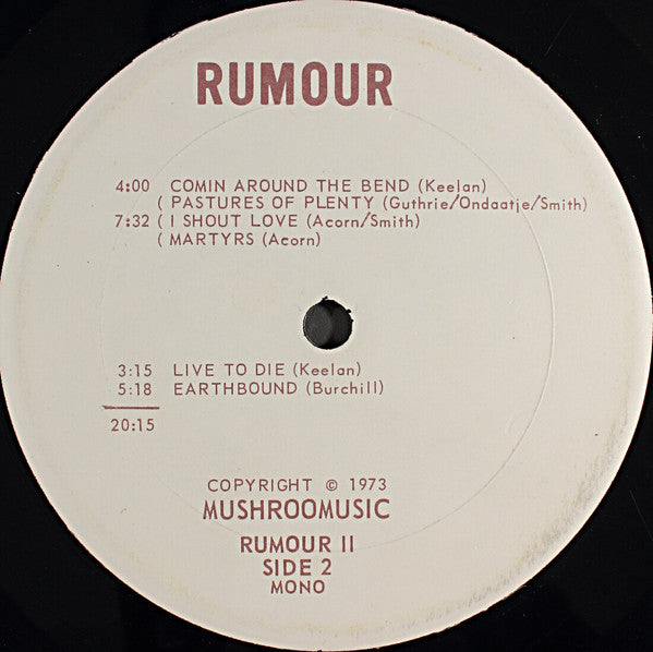 The Perth County Conspiracy Does Not Exist – Rumour - 1973 Mono - RARE