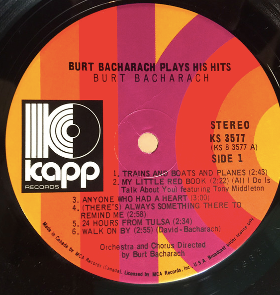 Burt Bacharach – Plays His Hits VinylPursuit.com