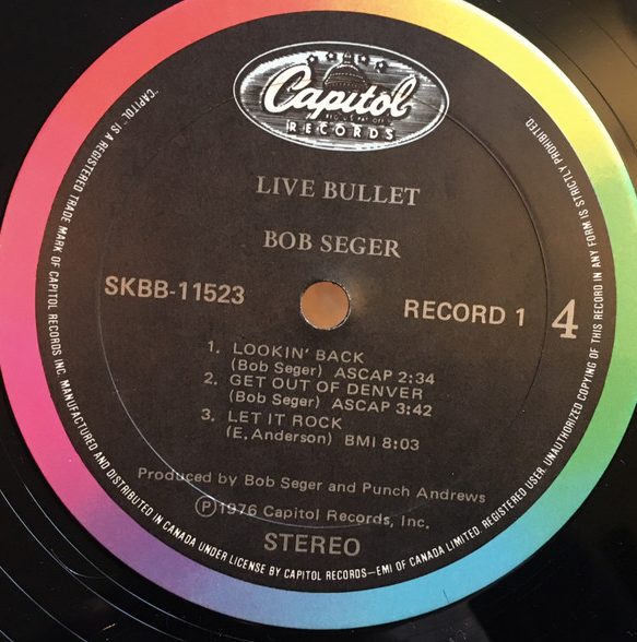 Bob Seger & The Silver Bullet Band – Live Bullet - 1976 VinylPursuit.com