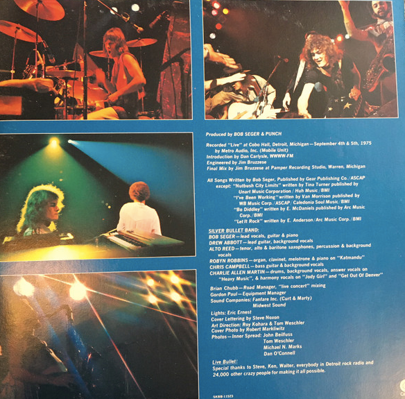 Bob Seger & The Silver Bullet Band – Live Bullet - 1976 VinylPursuit.com