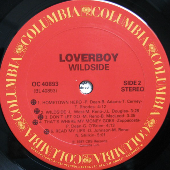 Loverboy ‎– Wildside - 1987