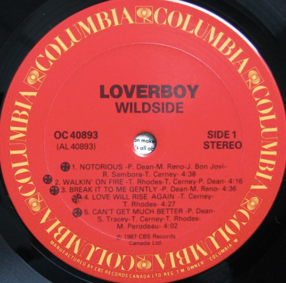 Loverboy ‎– Wildside - 1987