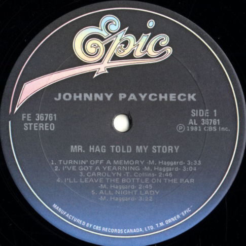 Johnny Paycheck – Mr. Hag Told My Story