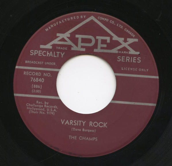 The Champs – That Did It / Varsity Rock - 45 RPM Single