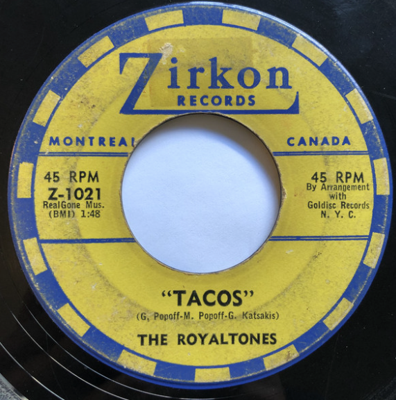 The Royaltones – Tacos / Flamingo Express - 45 RPM Single - 1960
