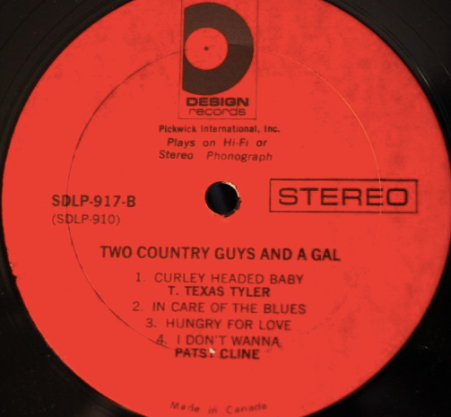 T. Texas Tyler, Patsy Cline, Webb Pierce – Two Country Guys And A Gal - Rare