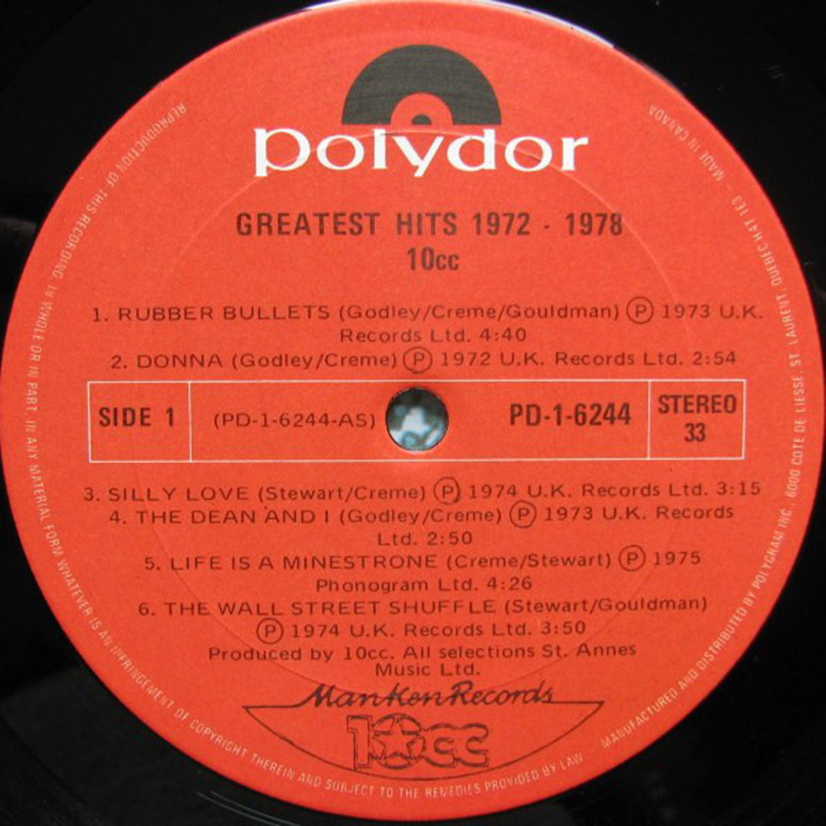 10cc ‎– Greatest Hits 1972-1978 VinylPursuit.com