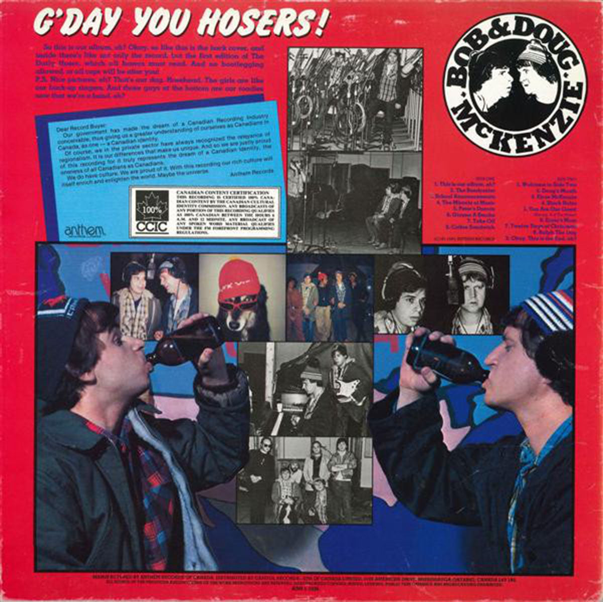Bob & Doug McKenzie ‎– Great White North - 1981 Original in Shrinkwrap!