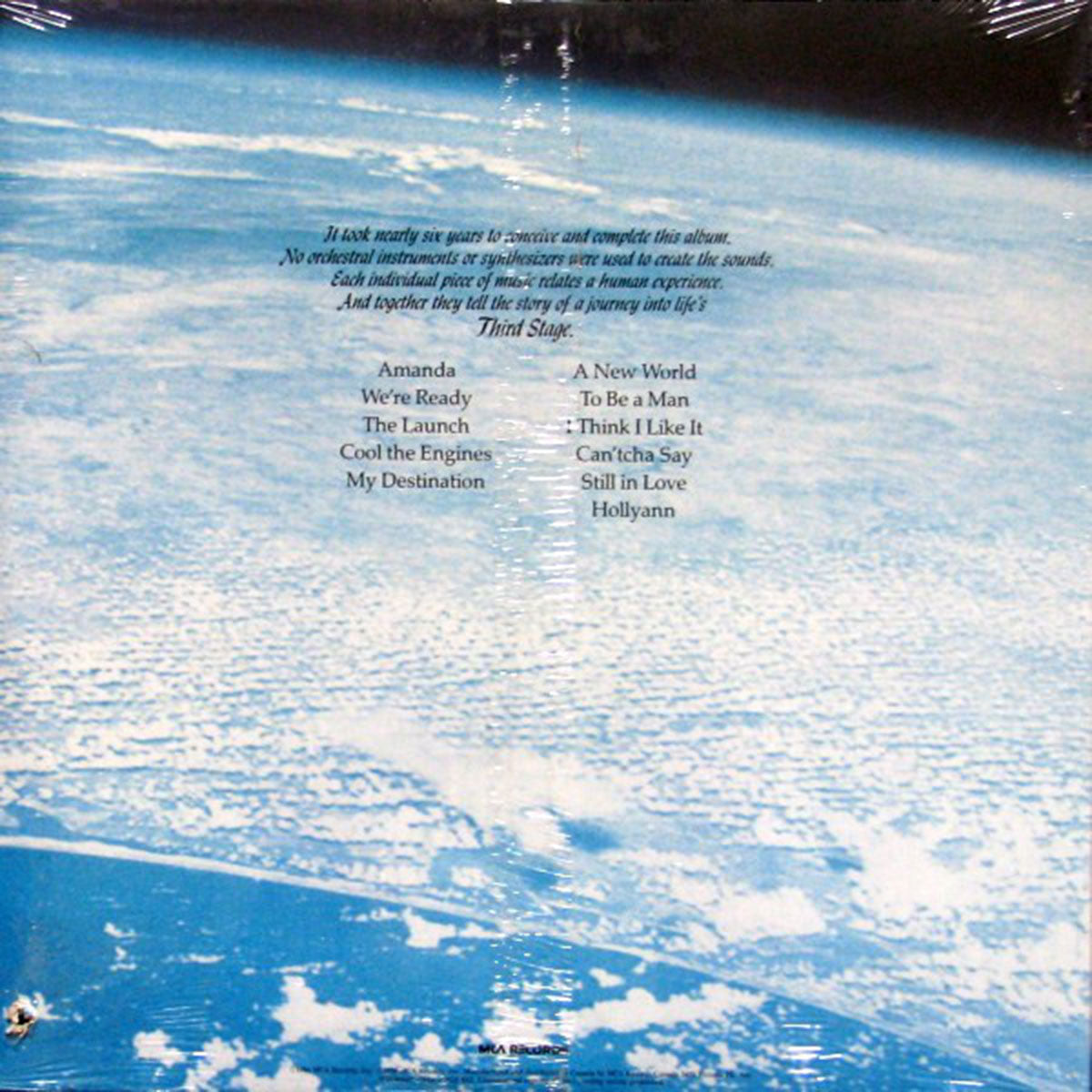 Boston ‎– Third Stage - 1986