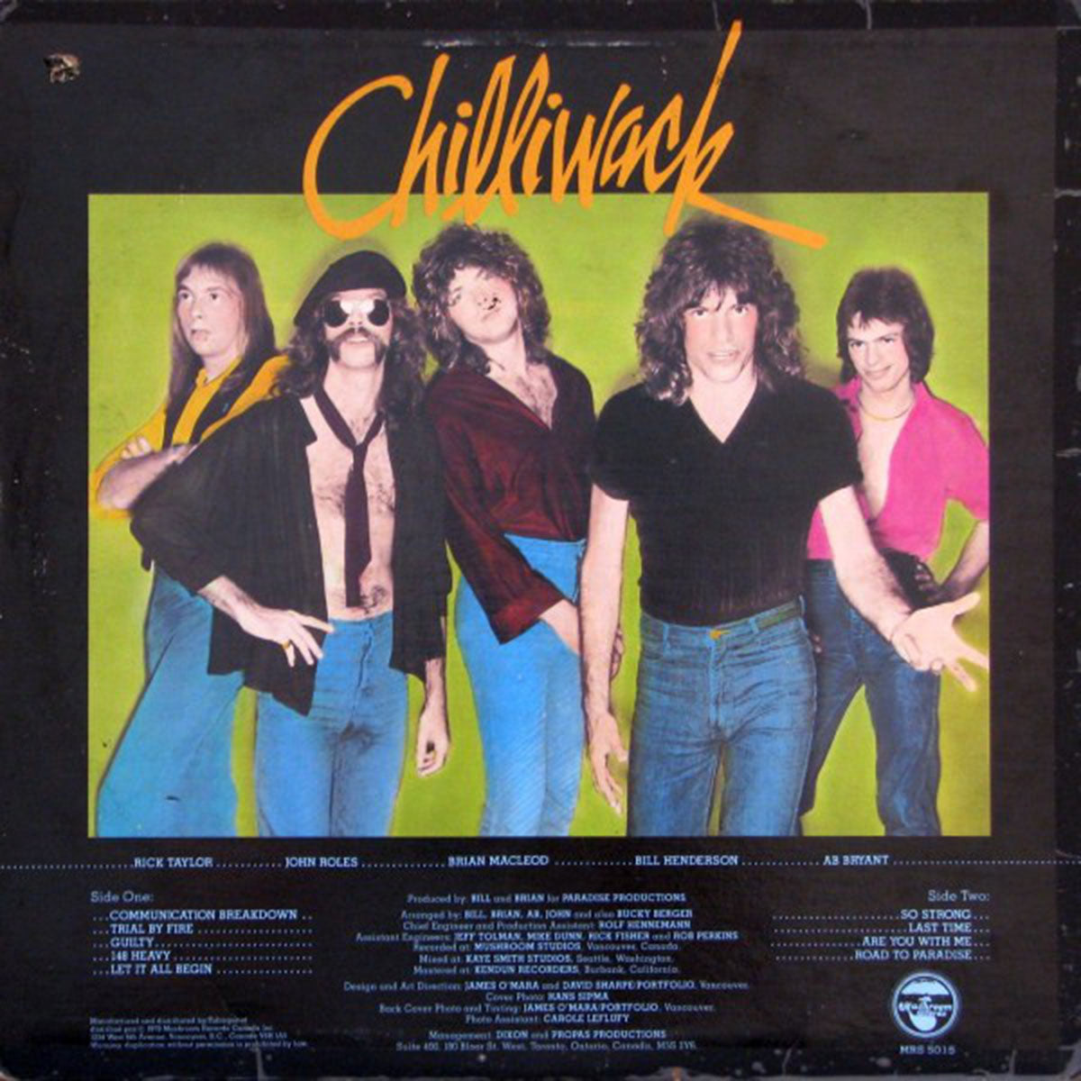 Chilliwack ‎– Breakdown In Paradise - 1983