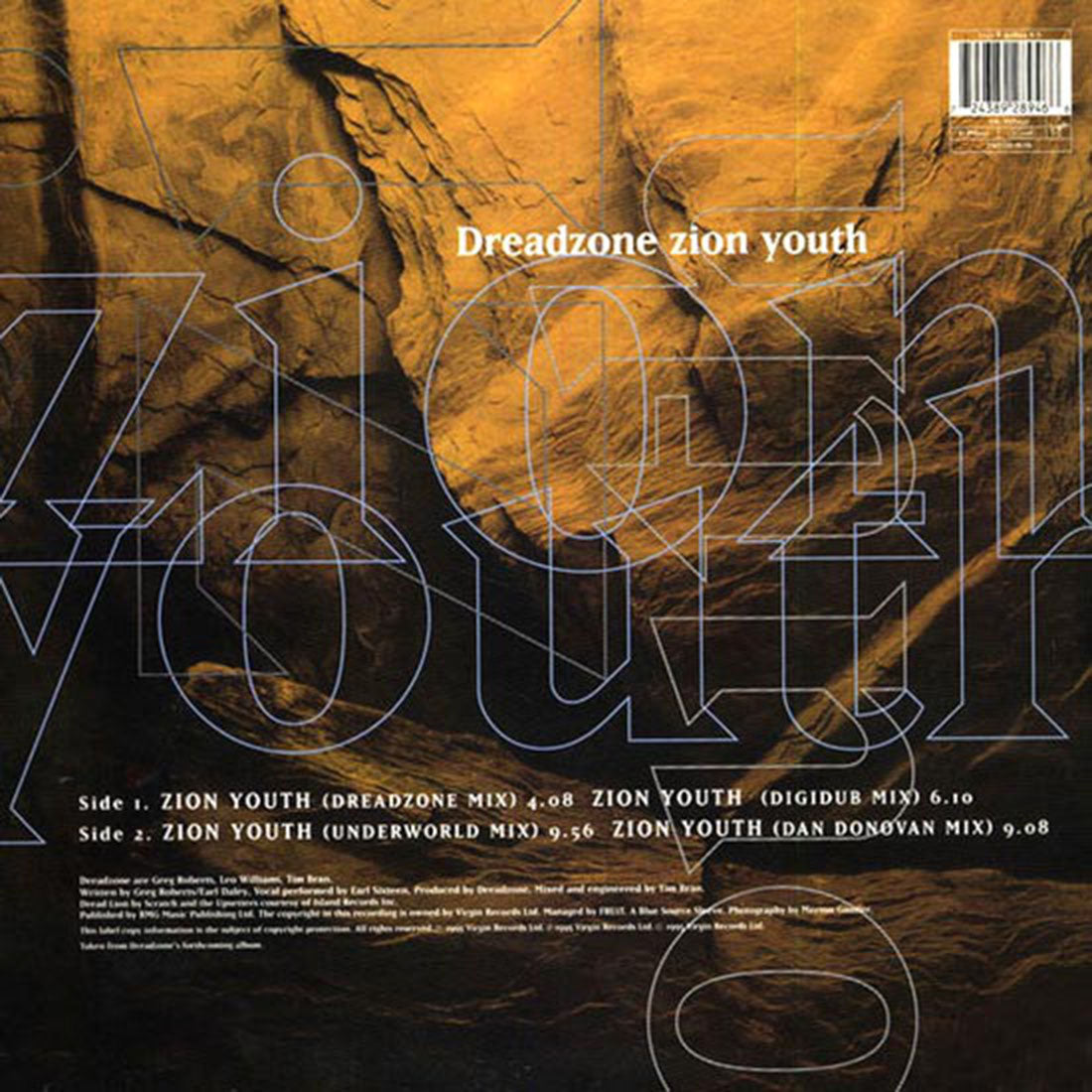 Dreadzone ‎– Zion Youth - 1995 UK Pressing