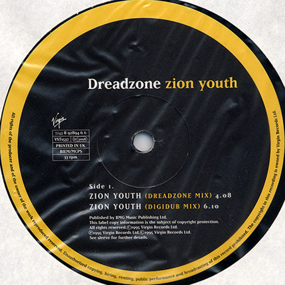 Dreadzone ‎– Zion Youth - 1995 UK Pressing