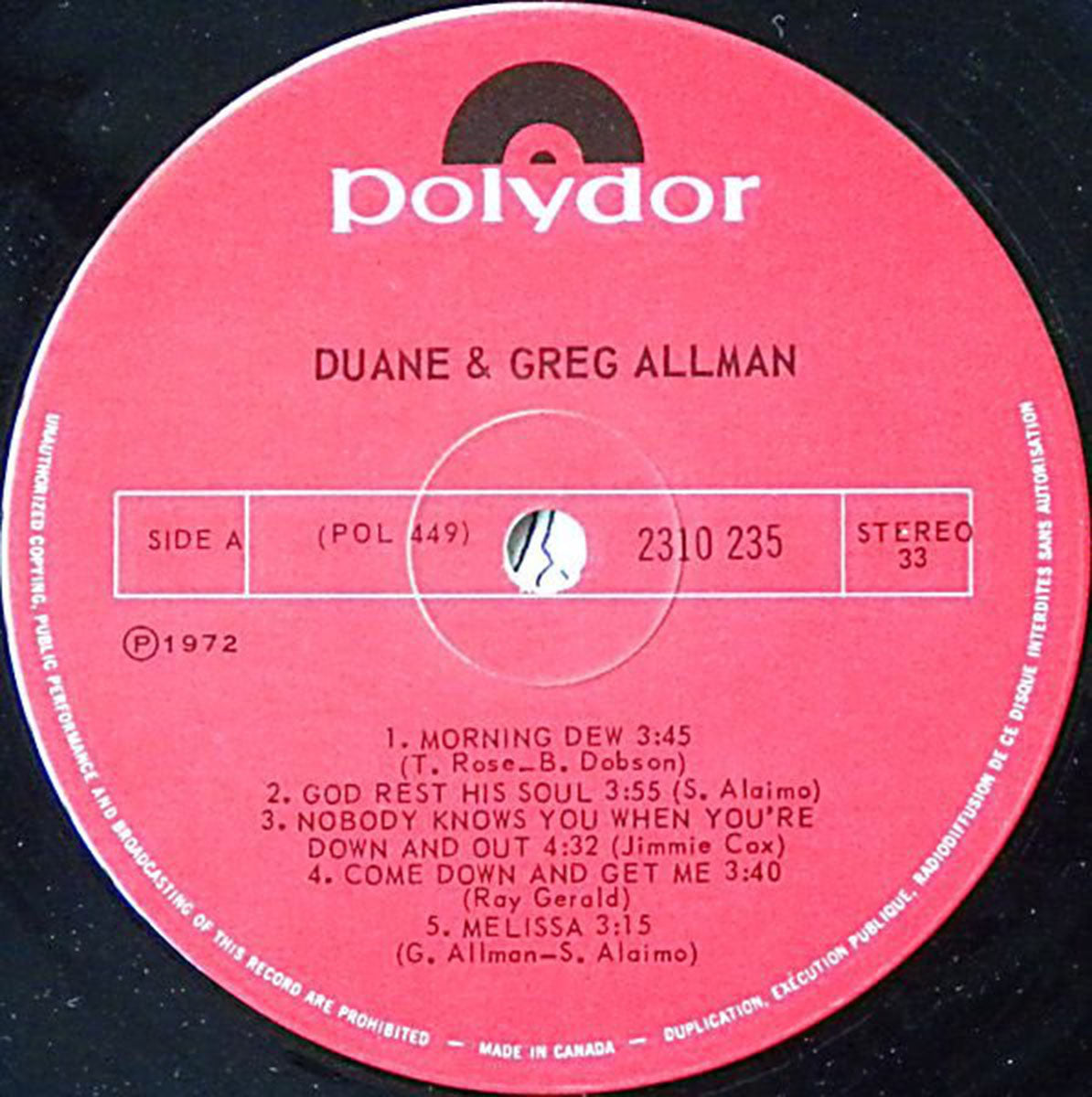 Duane & Greg Allman ‎– Duane & Greg Allman -1972