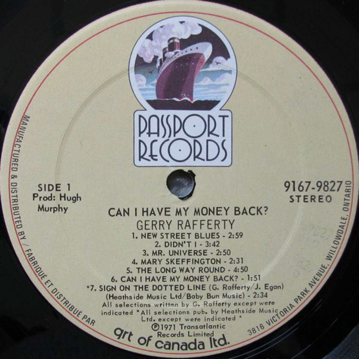 Gerry Rafferty ‎– Can I Have My Money Back?
