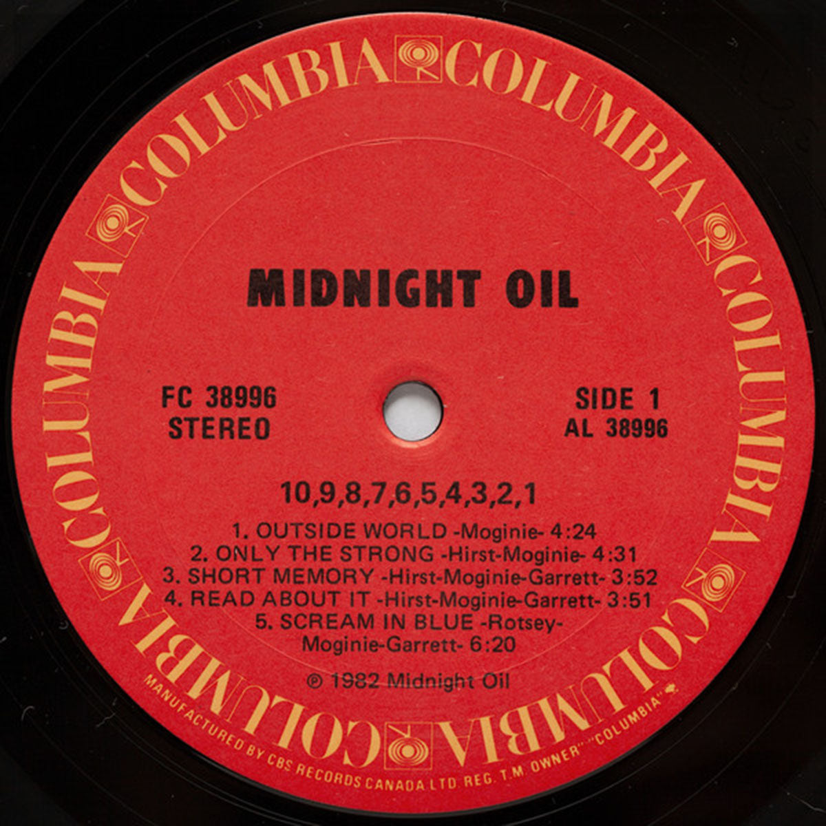 Midnight Oil ‎– 10, 9, 8, 7, 6, 5, 4, 3, 2, 1