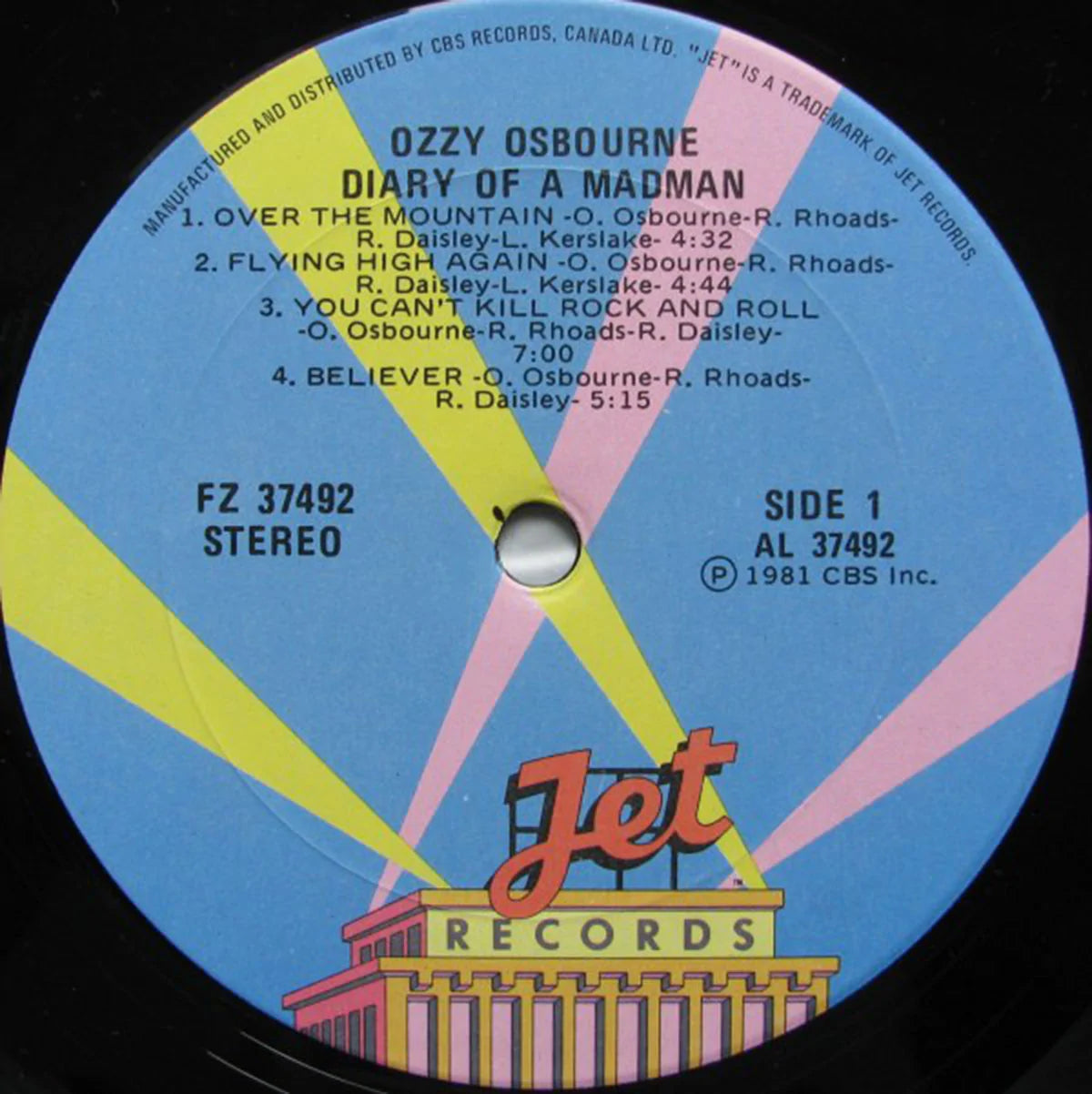 Ozzy Osbourne ‎– Diary Of A Madman - 1981 VinylPursuit.com