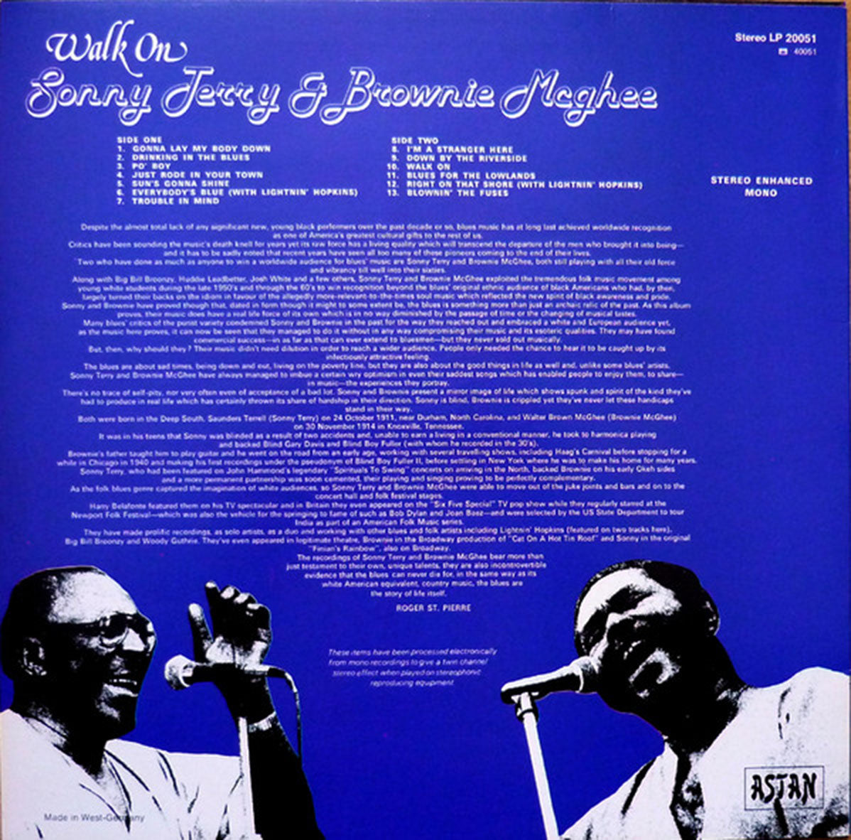 Sonny Terry and Brownie McGhee ‎– Walk On - RARE UK Pressing
