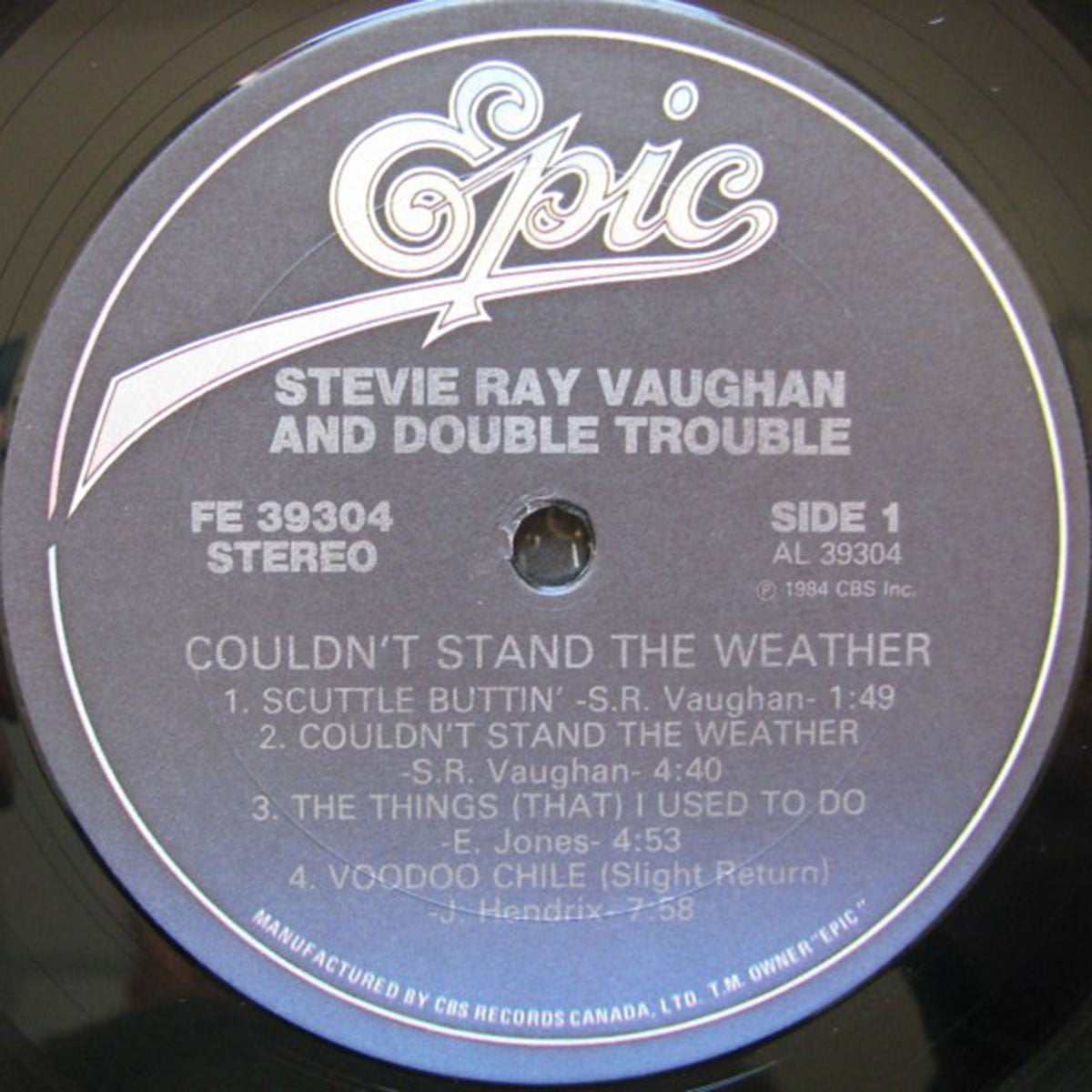 Stevie Ray Vaughan And Double Trouble ‎– Couldn't Stand The Weather VinylPursuit.com