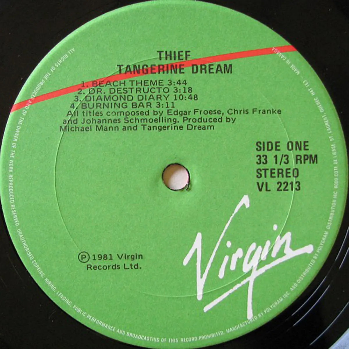 Tangerine Dream ‎– Thief VinylPursuit.com