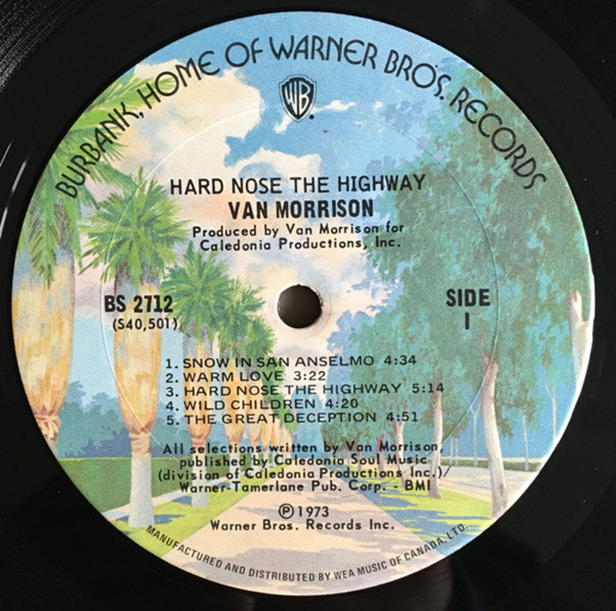 Van Morrison ‎– Hard Nose The Highway - 1973