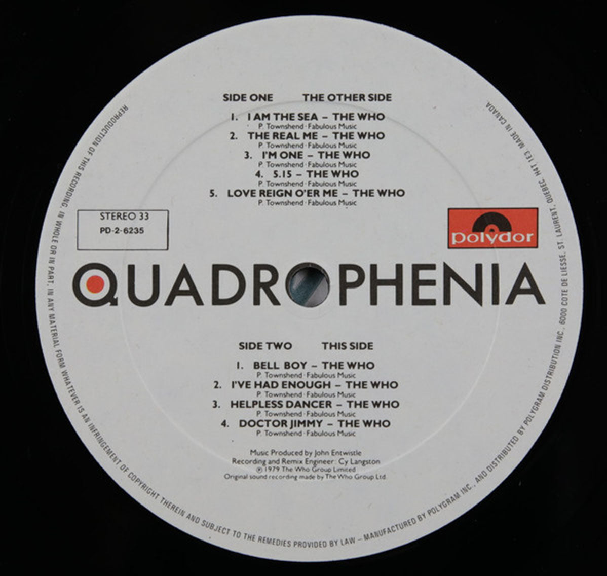Quadrophenia - 1979 Original Soundtrack
