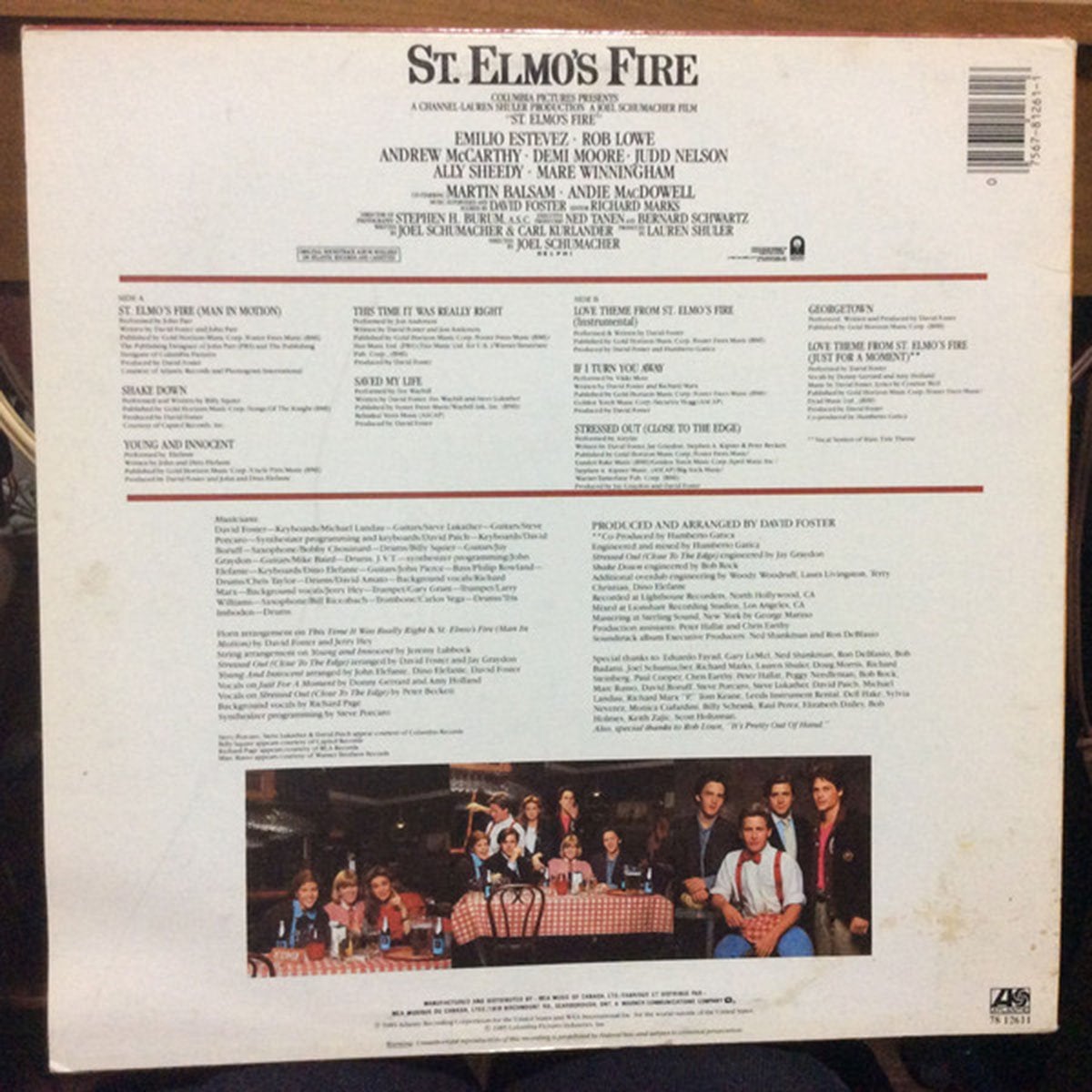 St. Elmo's Fire - Original Motion Picture Movie Soundtrack VinylPursuit.com