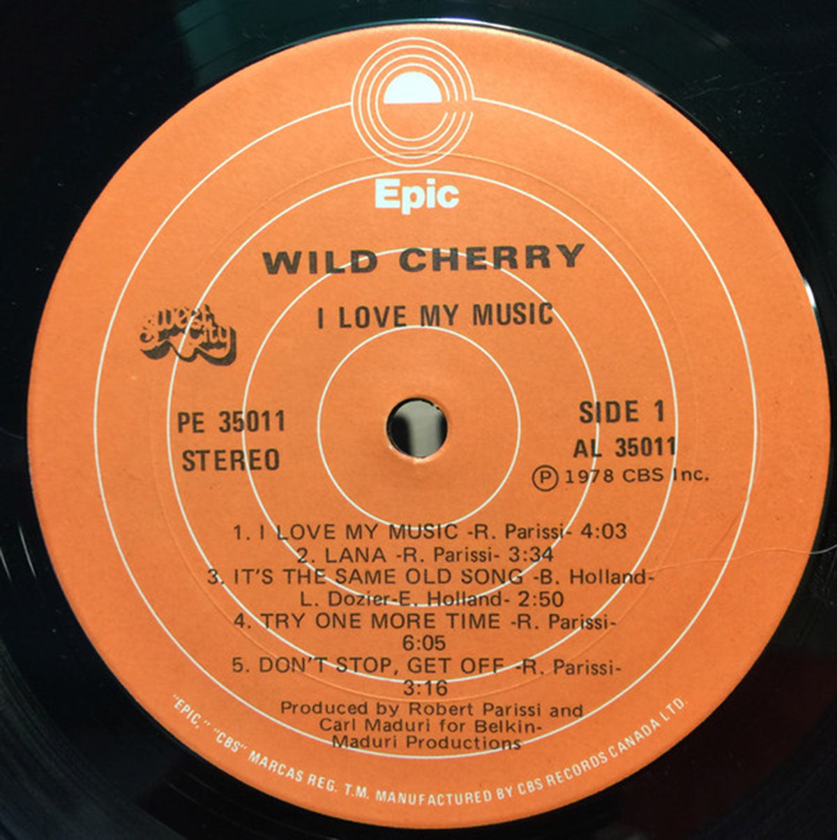 Wild Cherry ‎– I Love My Music