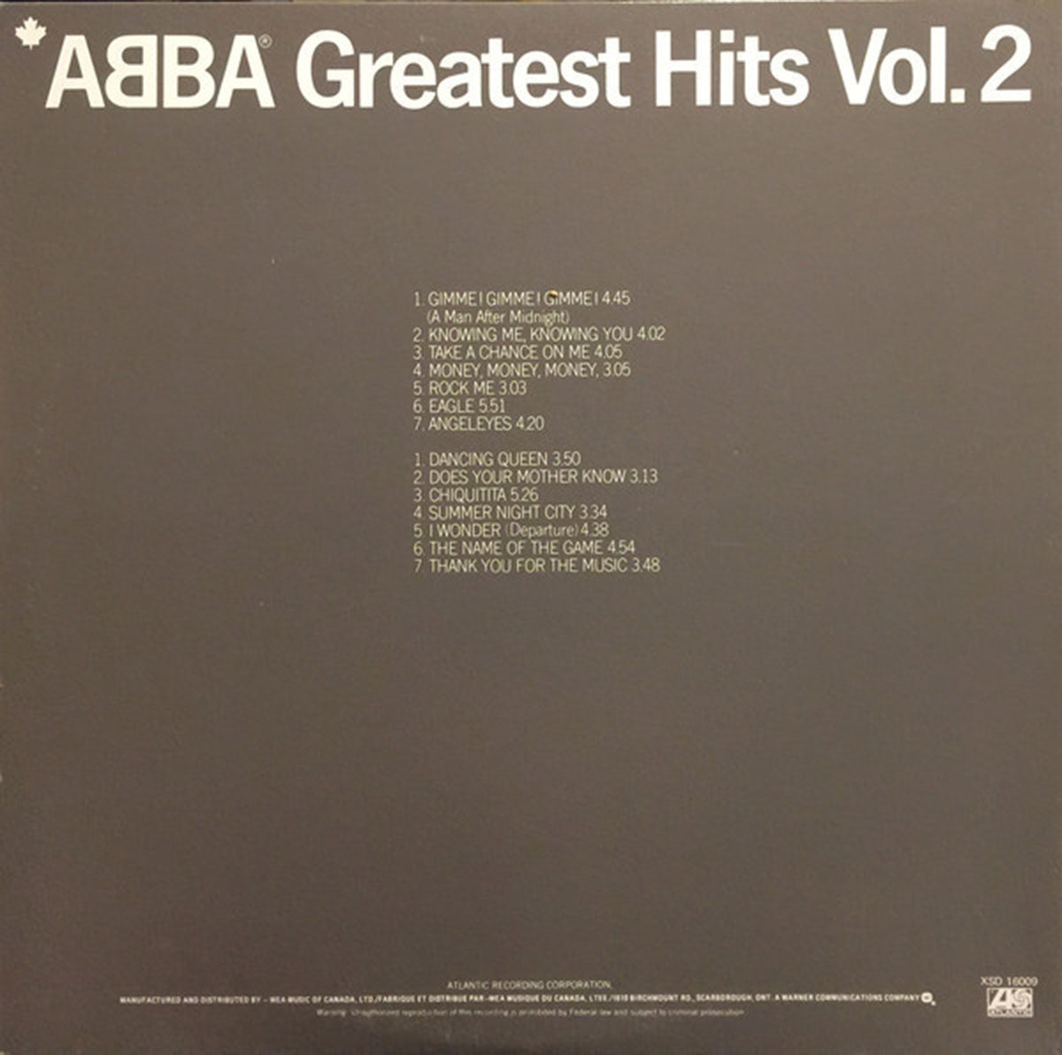 ABBA – Greatest Hits Vol. 2