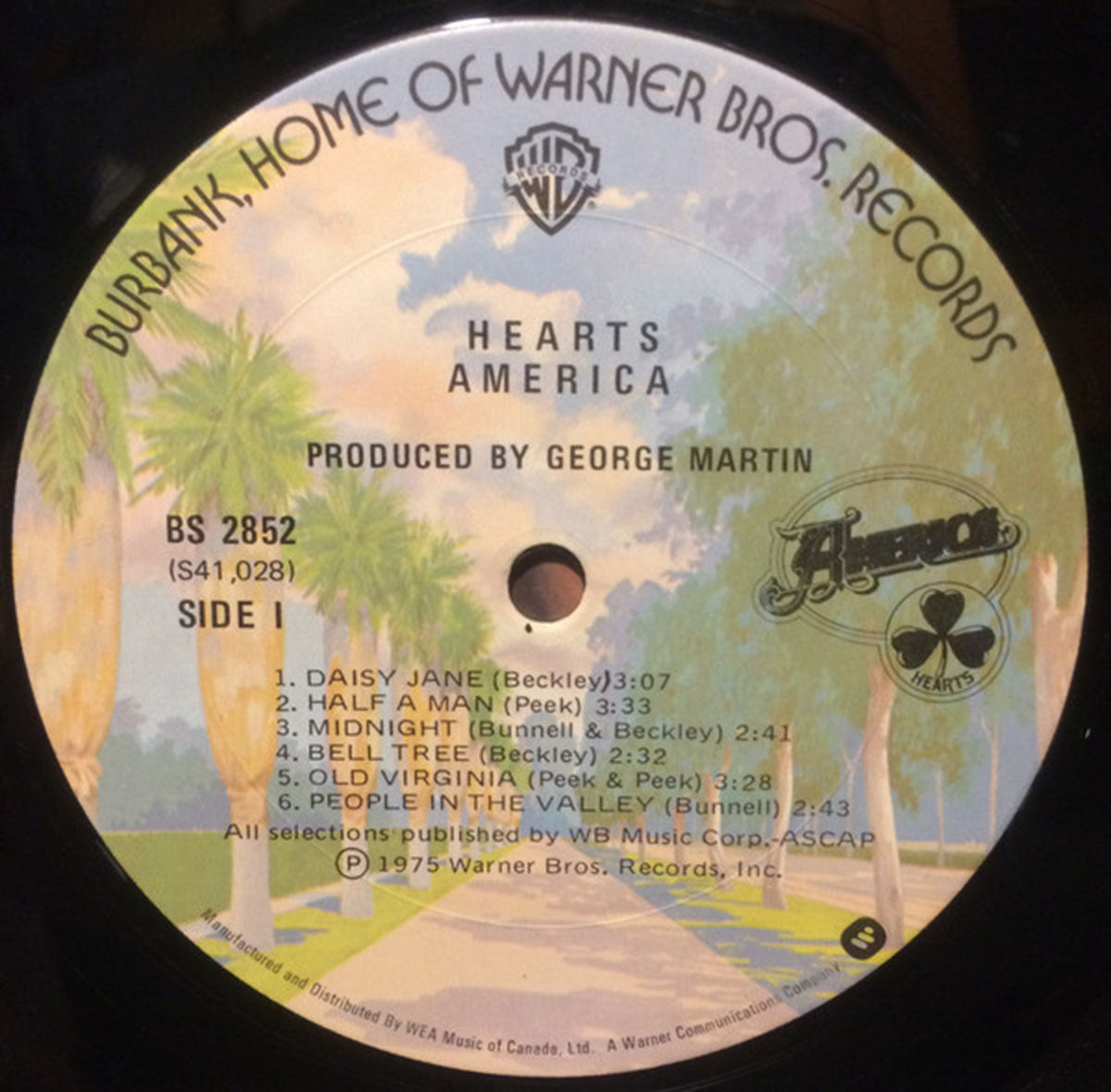 America – Hearts - 1975 Original