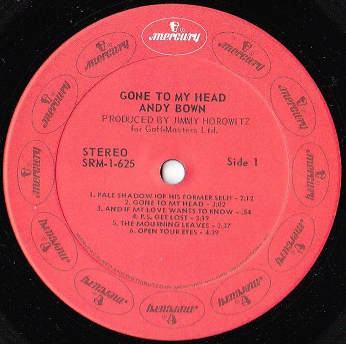Andy Bown – Gone To My Head - 1972 US Pressing