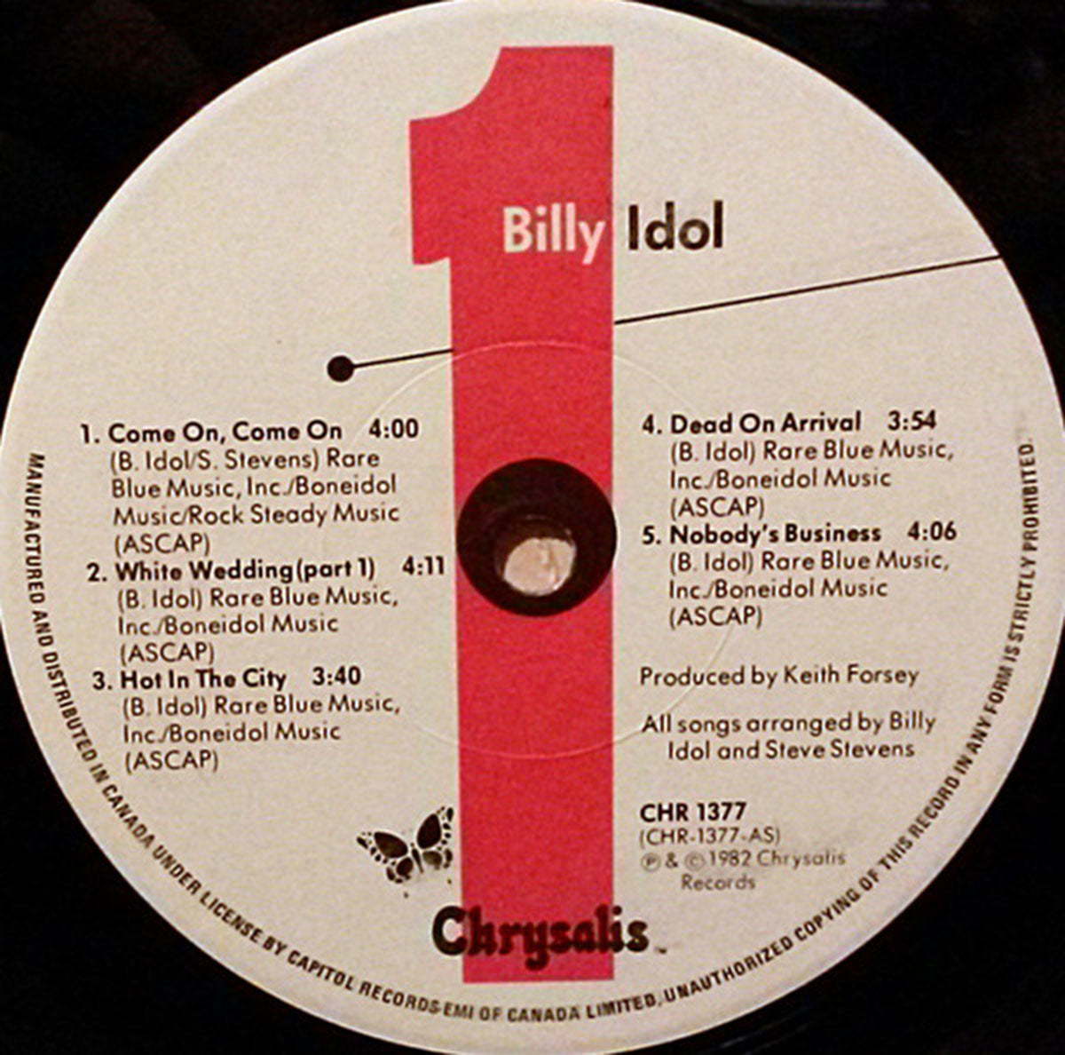 Billy Idol – Billy Idol - 1982