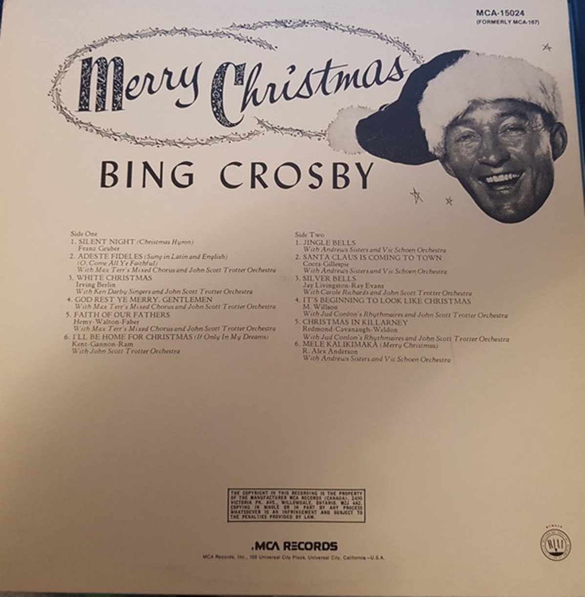 Bing Crosby – Merry Christmas! 1960 US Pressing