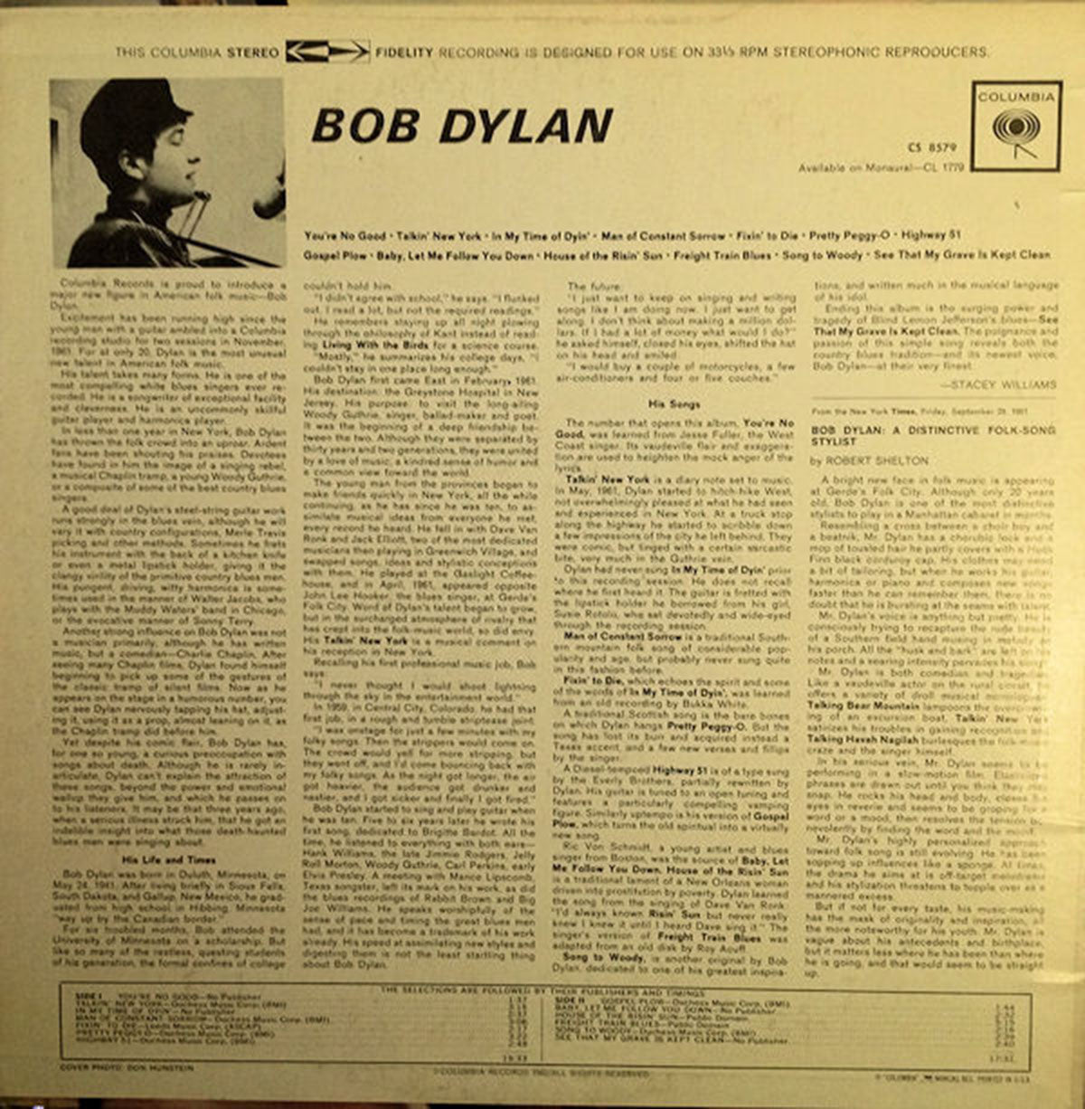 Bob Dylan - US Pressing