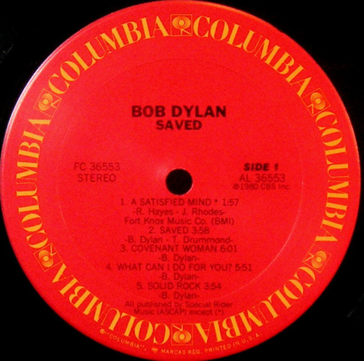 Bob Dylan – Saved - Vinyl Pursuit Inc