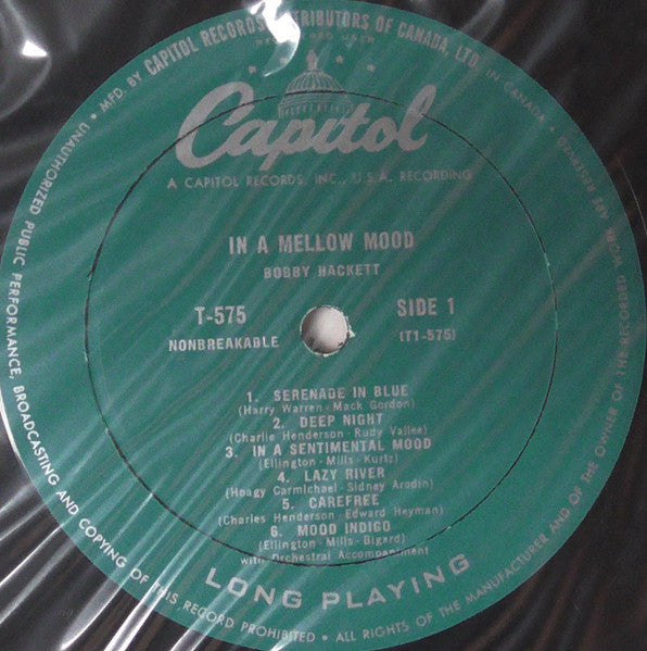 Bobby Hackett – In A Mellow Mood - 1955 MONO Pressing